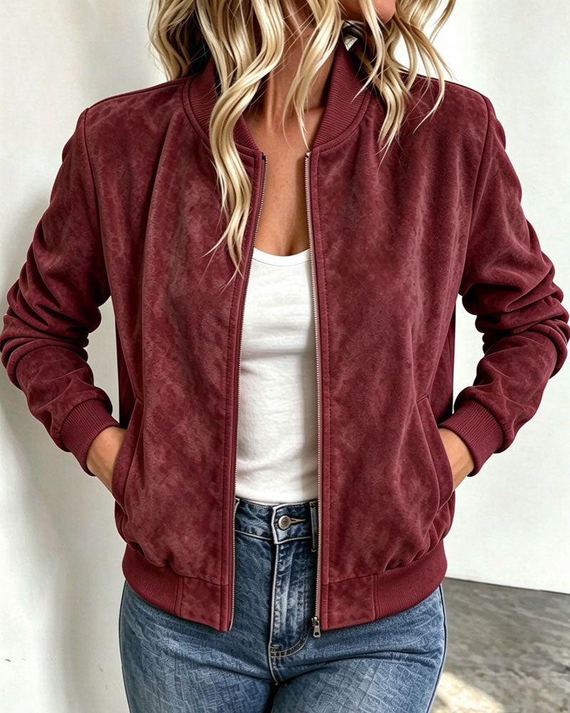 Manteau Uni À Manches Longues