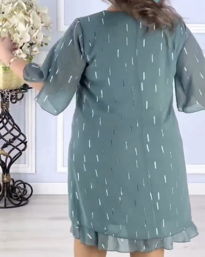 Robe Col Rond Manches Courtes