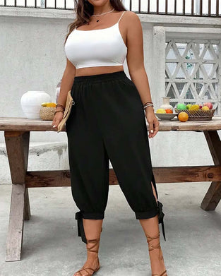 Pantalon Fente Attacher Sept-Dixièmes Lanterne