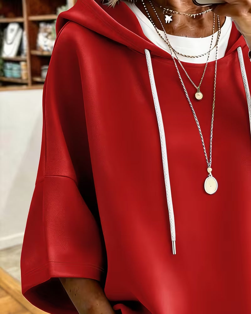 Hoodie Loose Sept-Quart Manche