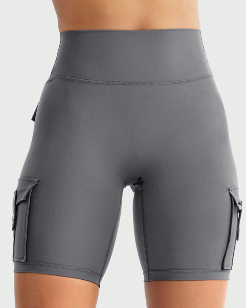 Leggings Femme Multi-Poches Cyclisme Capri