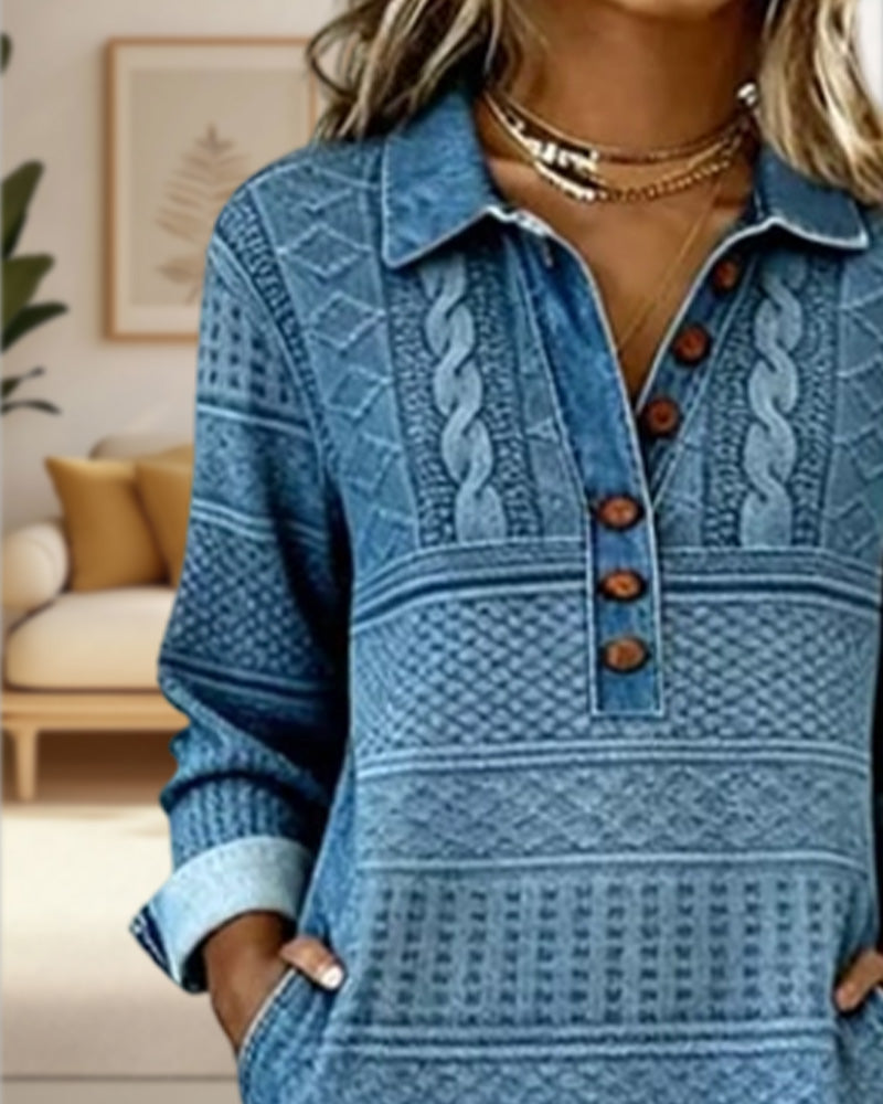 Robe Tendance Demi-Boutonné Revers