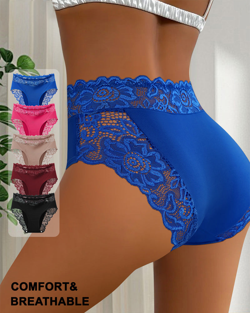 Culotte Sexy Dentelle Taille Moyenne-4
