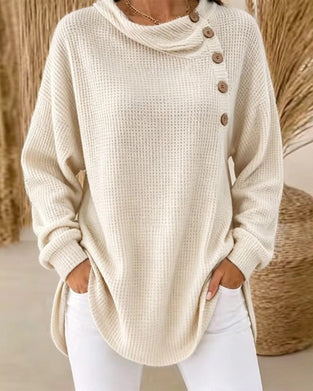 Top Tricot Décontracté Col Snood