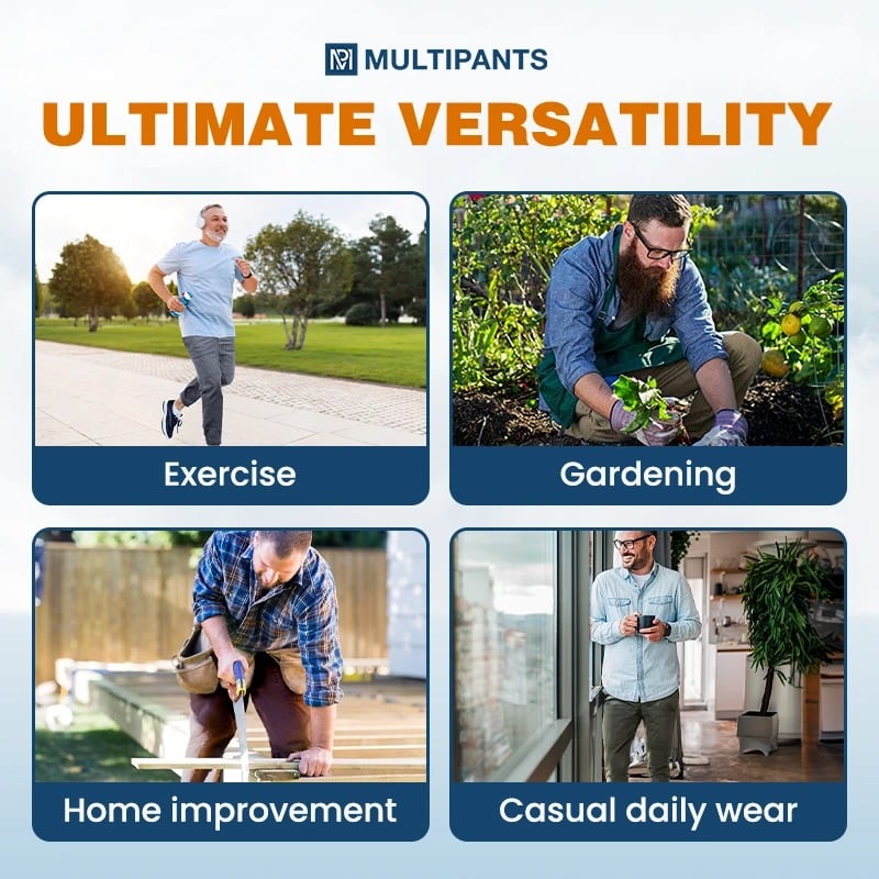 Pantalon Stretch Élevé Multi-Poche Durable Cargo