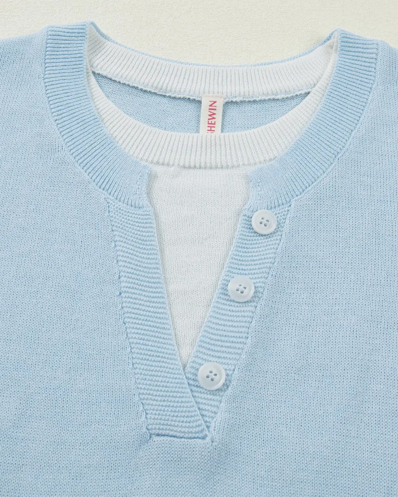Pull Décontracté Manches Courtes