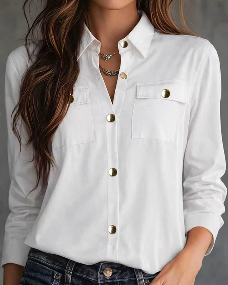 Chemise Uni Manches Longues