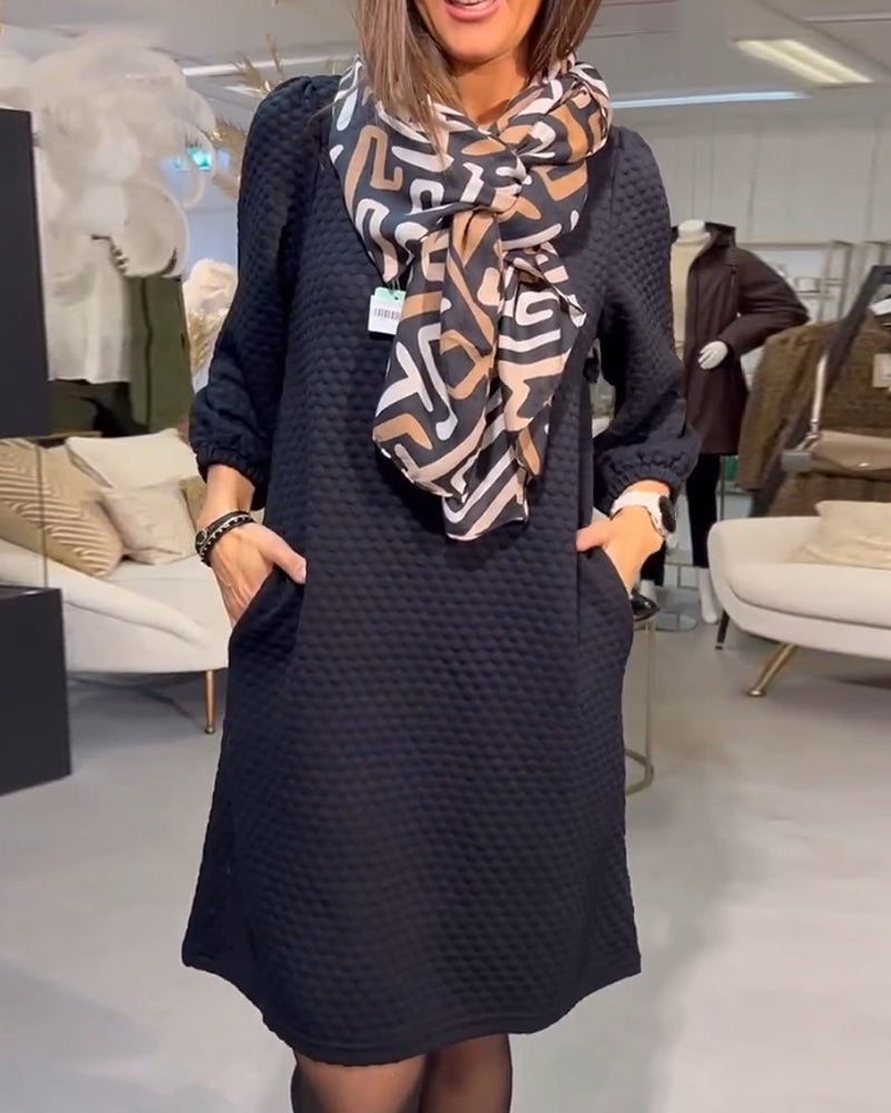 Robe élégante de couleur unie