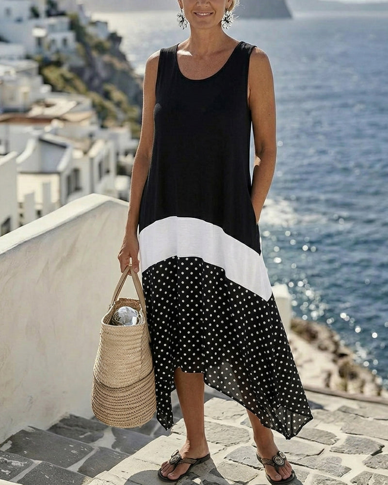 Robe Décontractée Coupe A Mi-longue Irrégulière