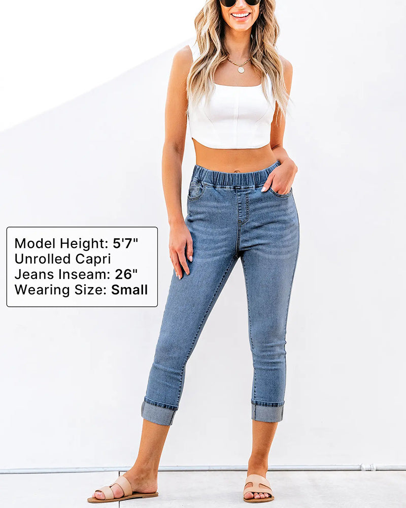 Jean Taille Élastique Capri