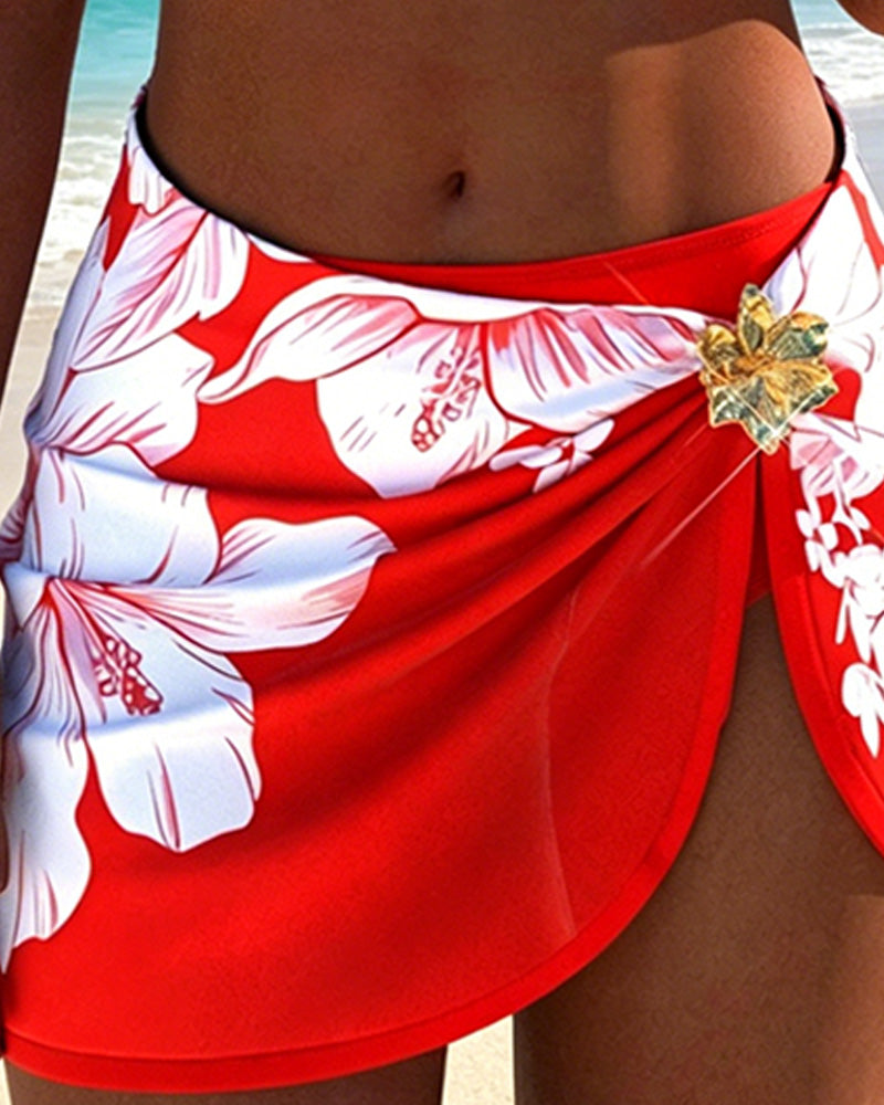 Bikini Fleur D'Hibiscus Style Jupe