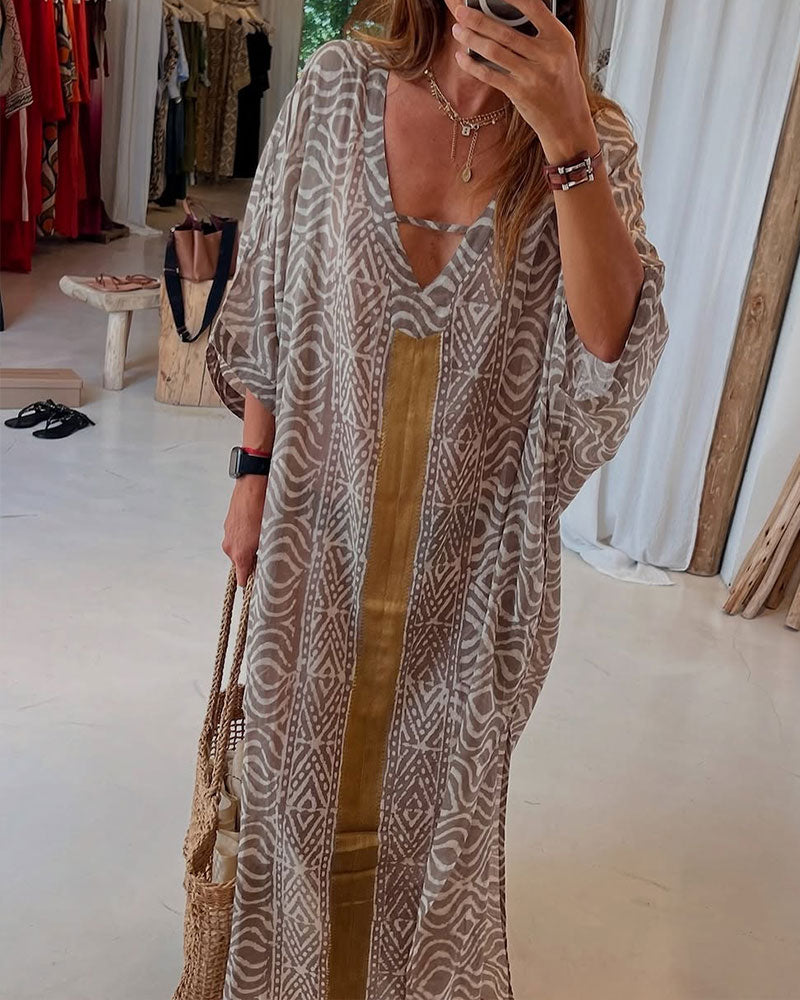 Robe Large Et Vintage Dans Le Style Vacances