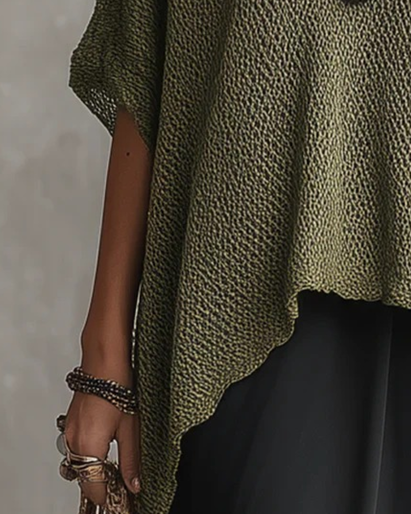 Pull-Over Uni Irrégulier Ample