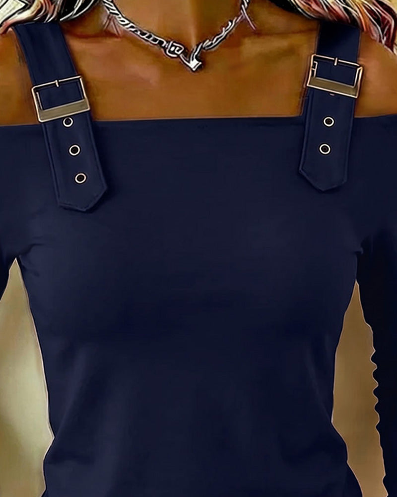 Haut Manche Longue Off-Épaule Camisole