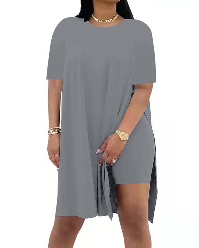 Ensemble Uni Ample Manches Courtes Pantalon