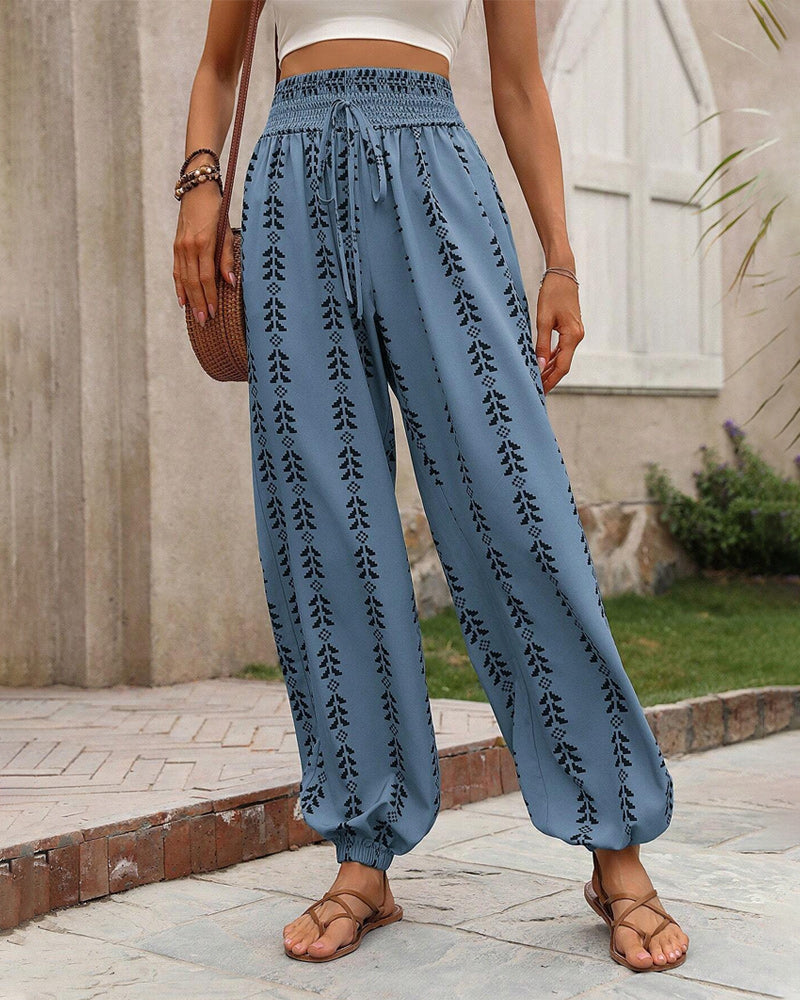 Bloomers Décontractés À Imprimé Géométrique