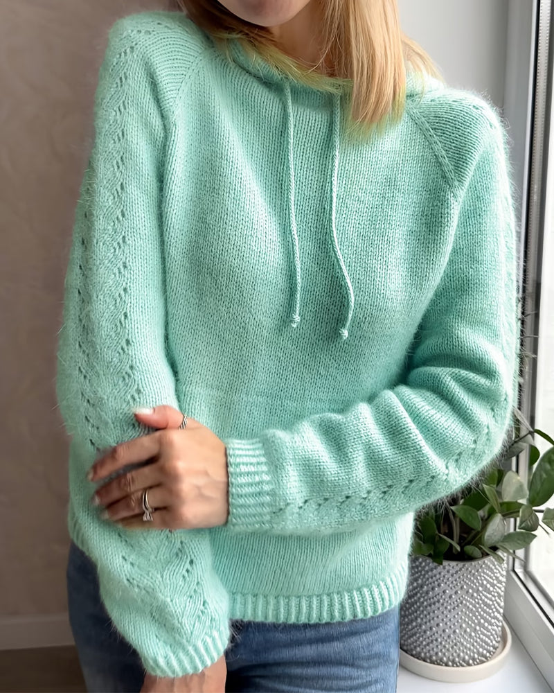 Pull À Capuche Creux Cordon Pochette