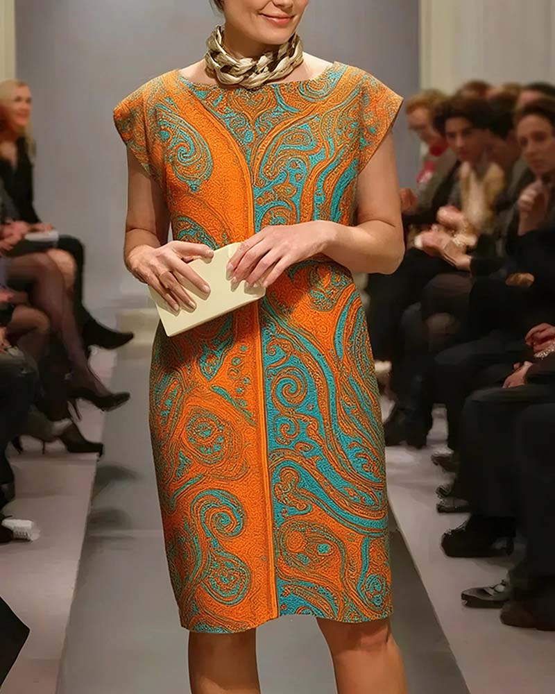Robe Décontractée Manches Papillon Droite