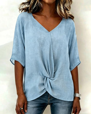 Blouse Uni Col Rond