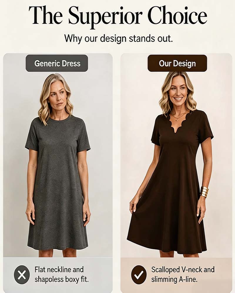 Robe Manche Courte Unie