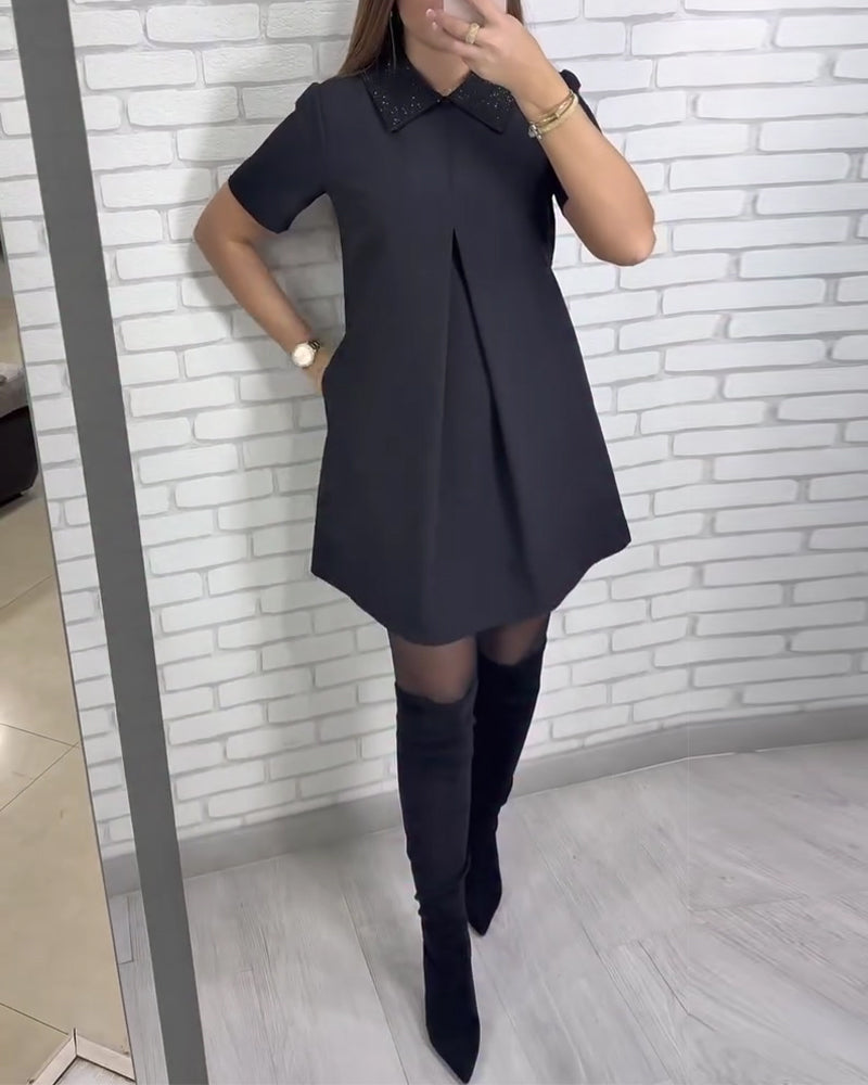 Robe Tendance À Col Peter Pan