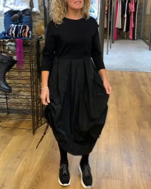 Robe décontractée à cordon coulissant