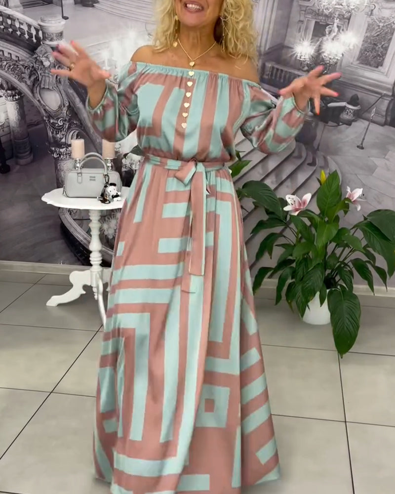 Kleid Modisch und Elegant Bedruckt