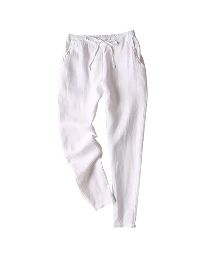 Pantalon Cordon Taille Élastique Décontracté