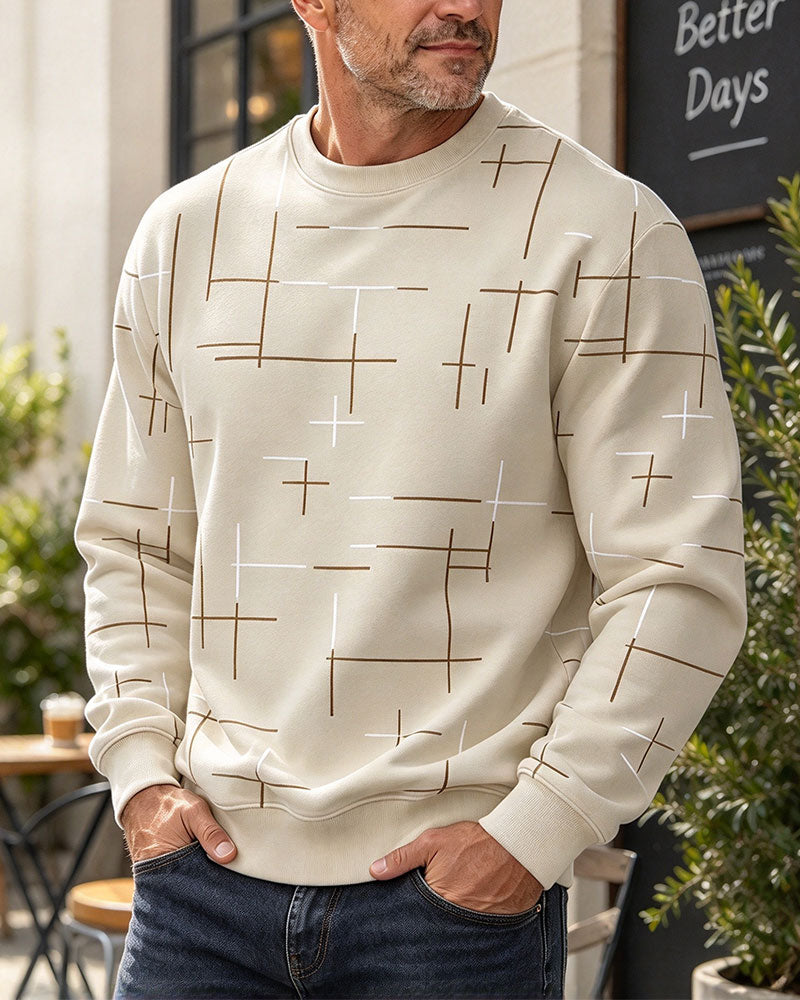 Sweat Homme Décontracté Ligne