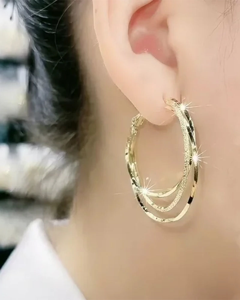 Boucles d'oreilles à plusieurs couches