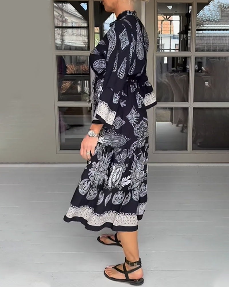 Robe ample à motif rétro