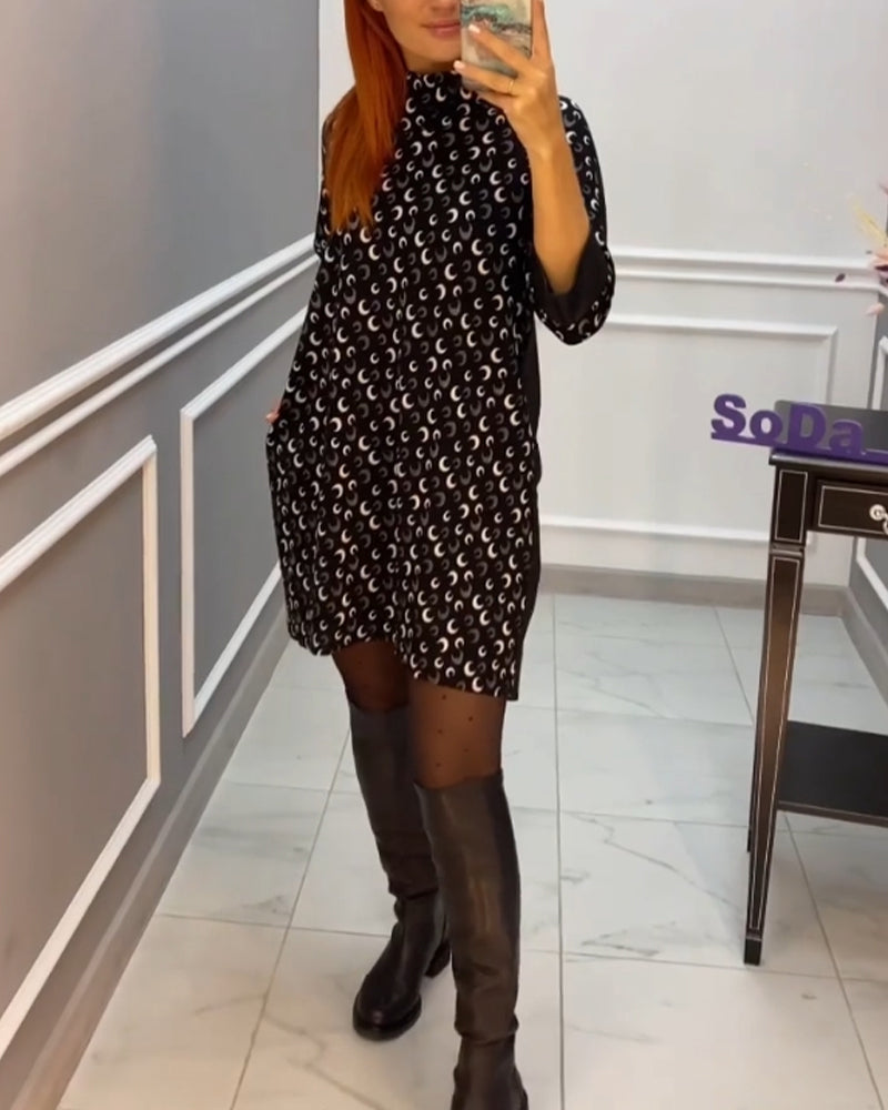 Robe papillon imprimée décontractée