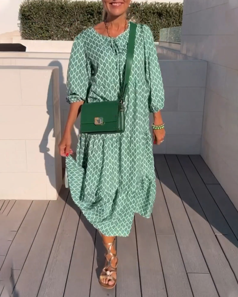 Robe imprimée mode col rond