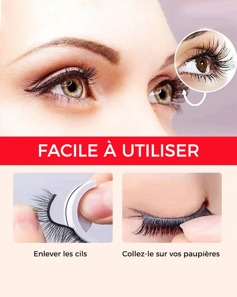 Faux-cils réutilisables auto-adhésifs