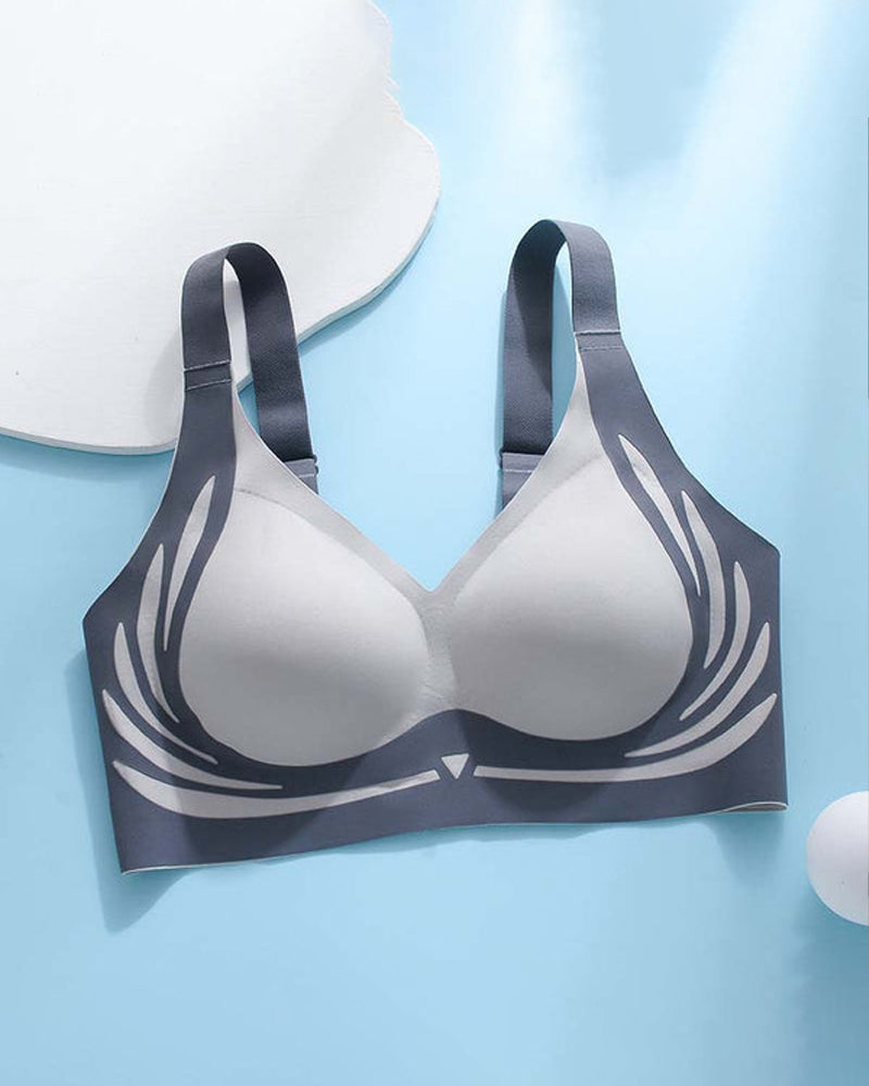 Soutien-gorge push-up sans armatures liftant anti-relâchement