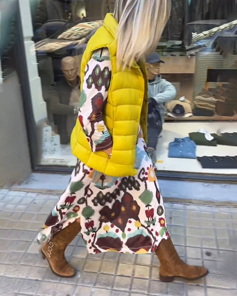 Robe à manches longues élégantes haut de gamme