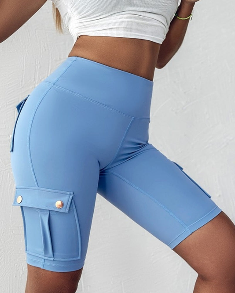 Short taille haute avec poches