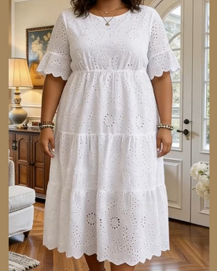 Robe Style Français Creux Élégant