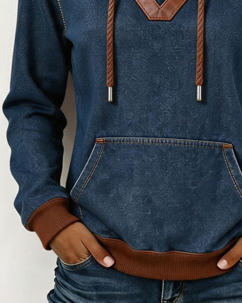 Hoodie Patchwork Manche Longue