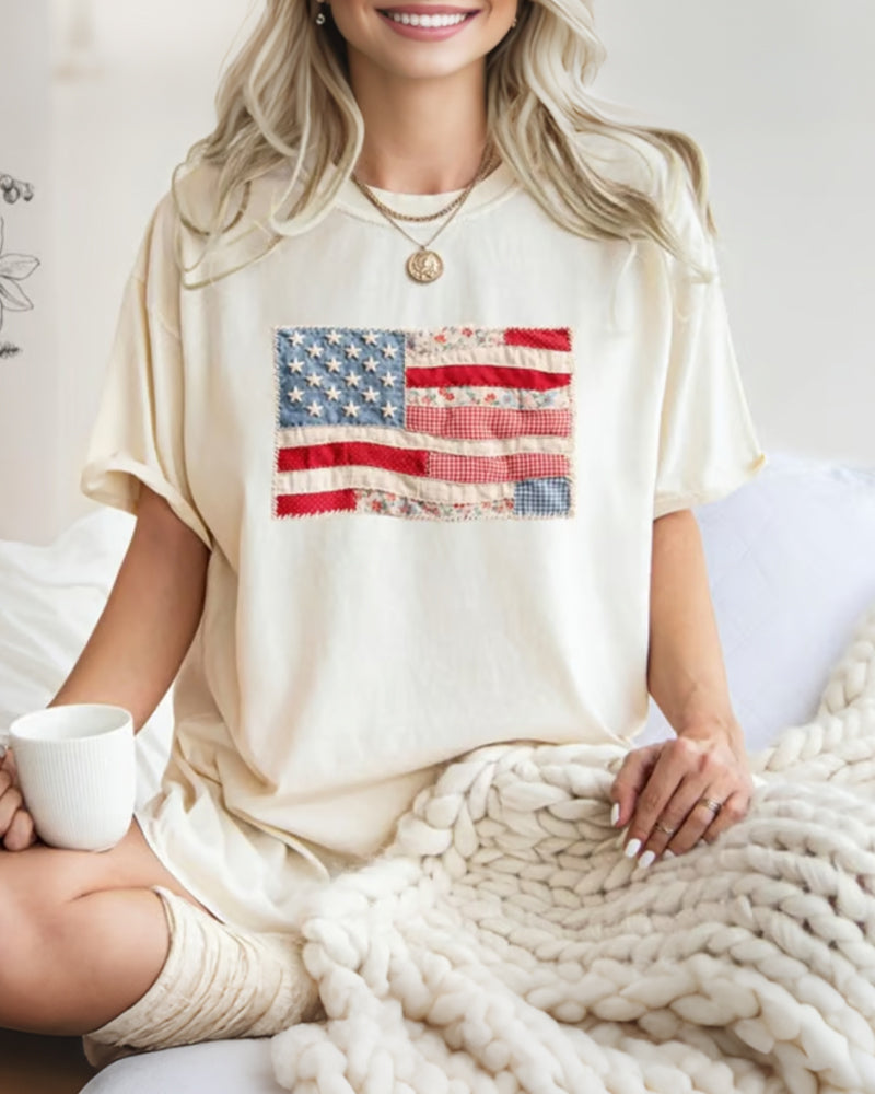 T-Shirt Quatre Juillet Drapeau Américain