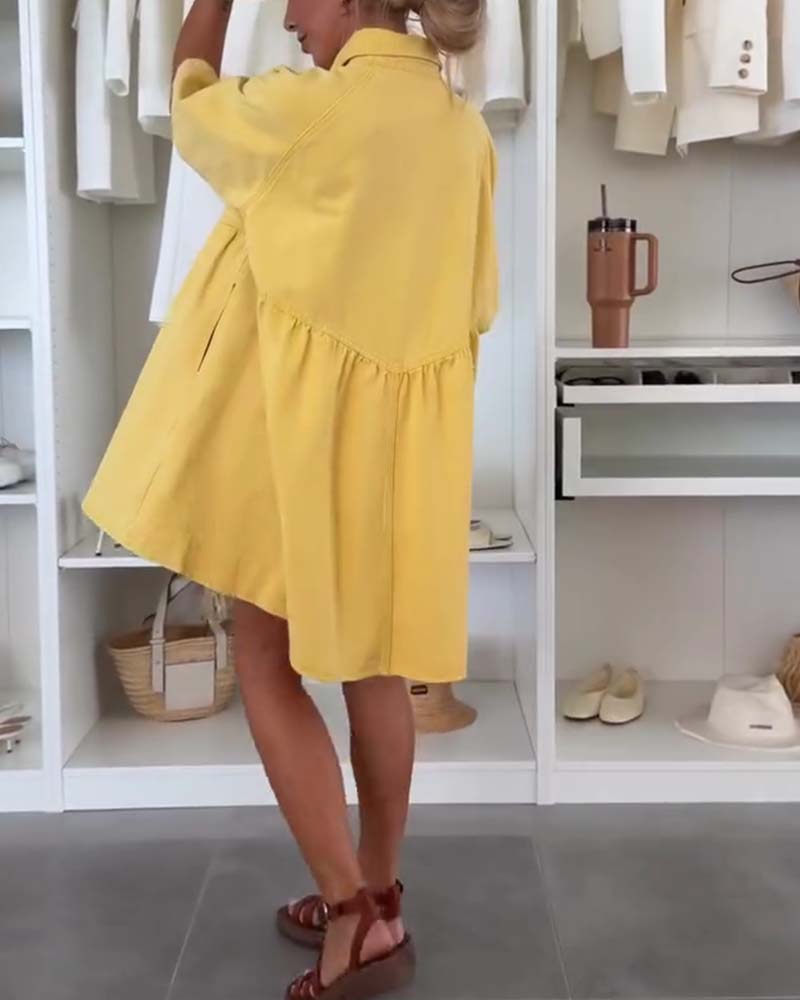 Robe Ample Style Poupée Chemise