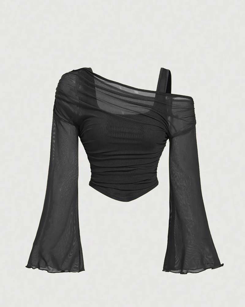 Chemisier Maille Volanté Manche Longue Cami