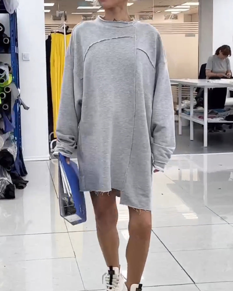 Robe décontractée à col rond