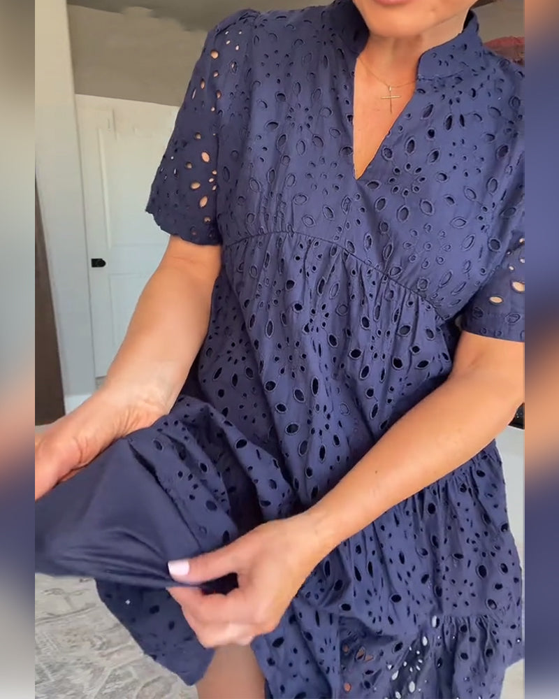 Robe Col Montant Creux Ligne-A