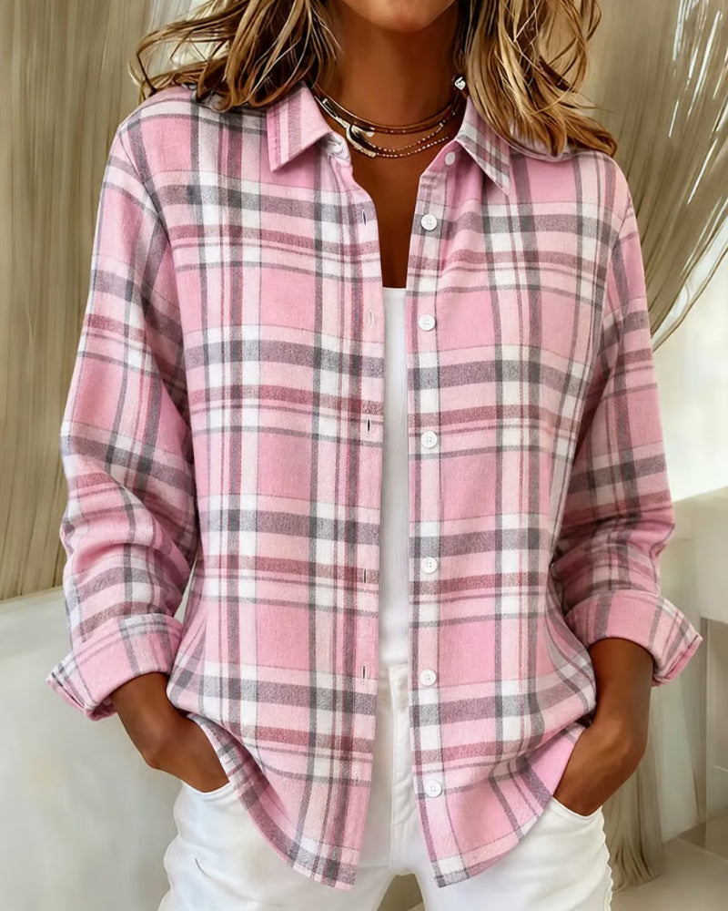 Chemise Écossais Manche Longue Boutonnage