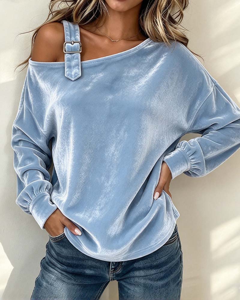 Blouse Bretelles Croisées Épaules Plissé Épaules Dénudées