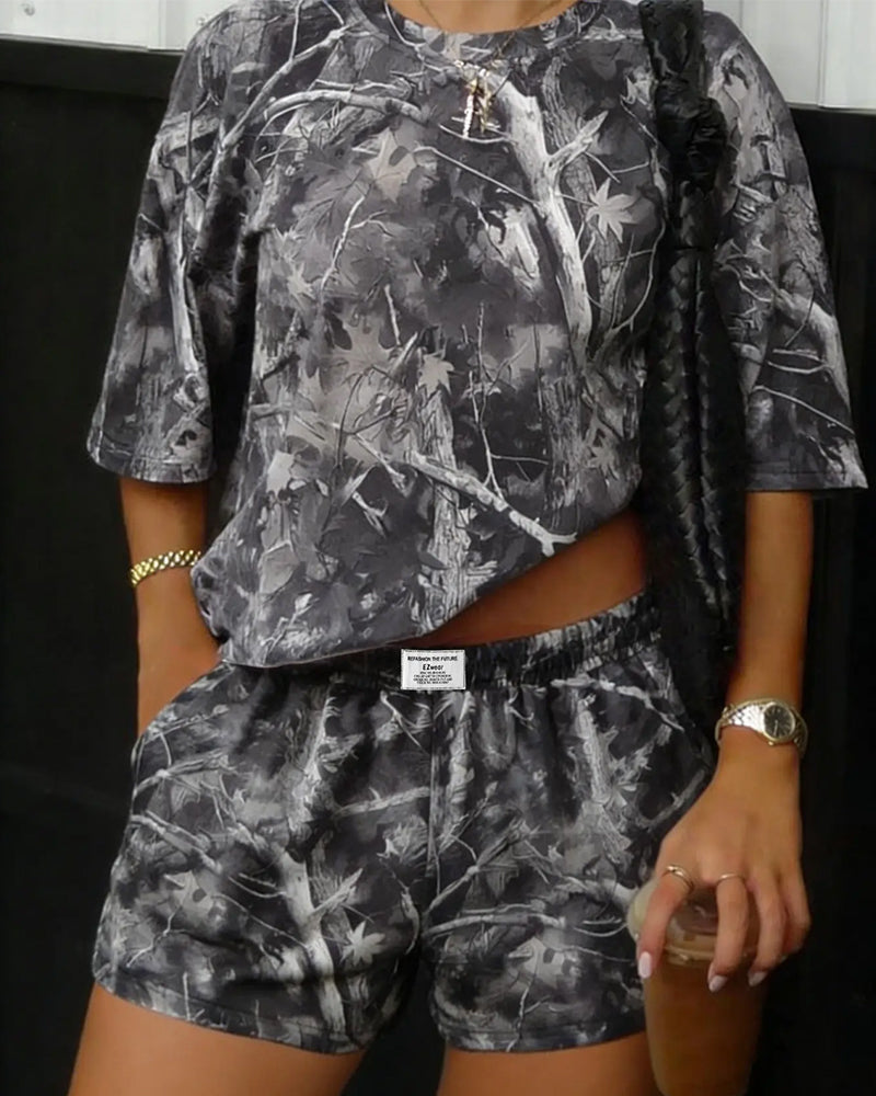 Ensemble Camouflage Décontracté Deux Pièces