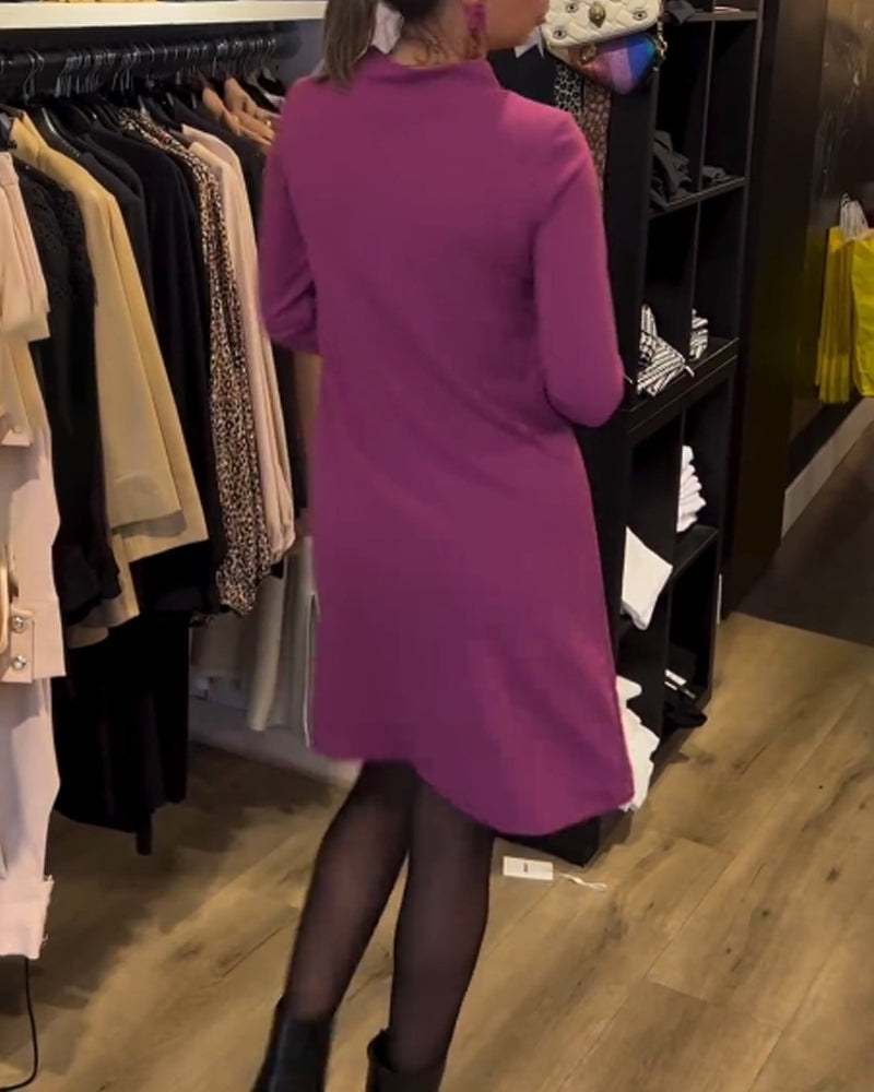 Robe élégante à col rond