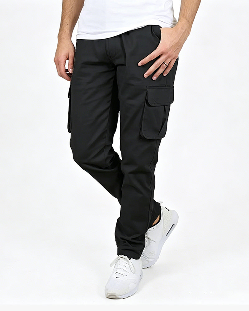 Pantalon Droit Multi-Poche Cargo