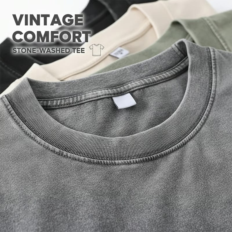 T-Shirt Hommes Vintage Loose